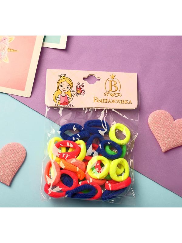Резинка для волос «Выбражулька» (набор 30+-1 шт) d-1,4 см ассорти, микс яркий