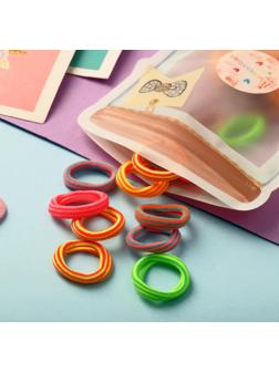 Резинка для волос «Выбражулька» (набор 30+-1 шт) d-2 см полосочки, микс