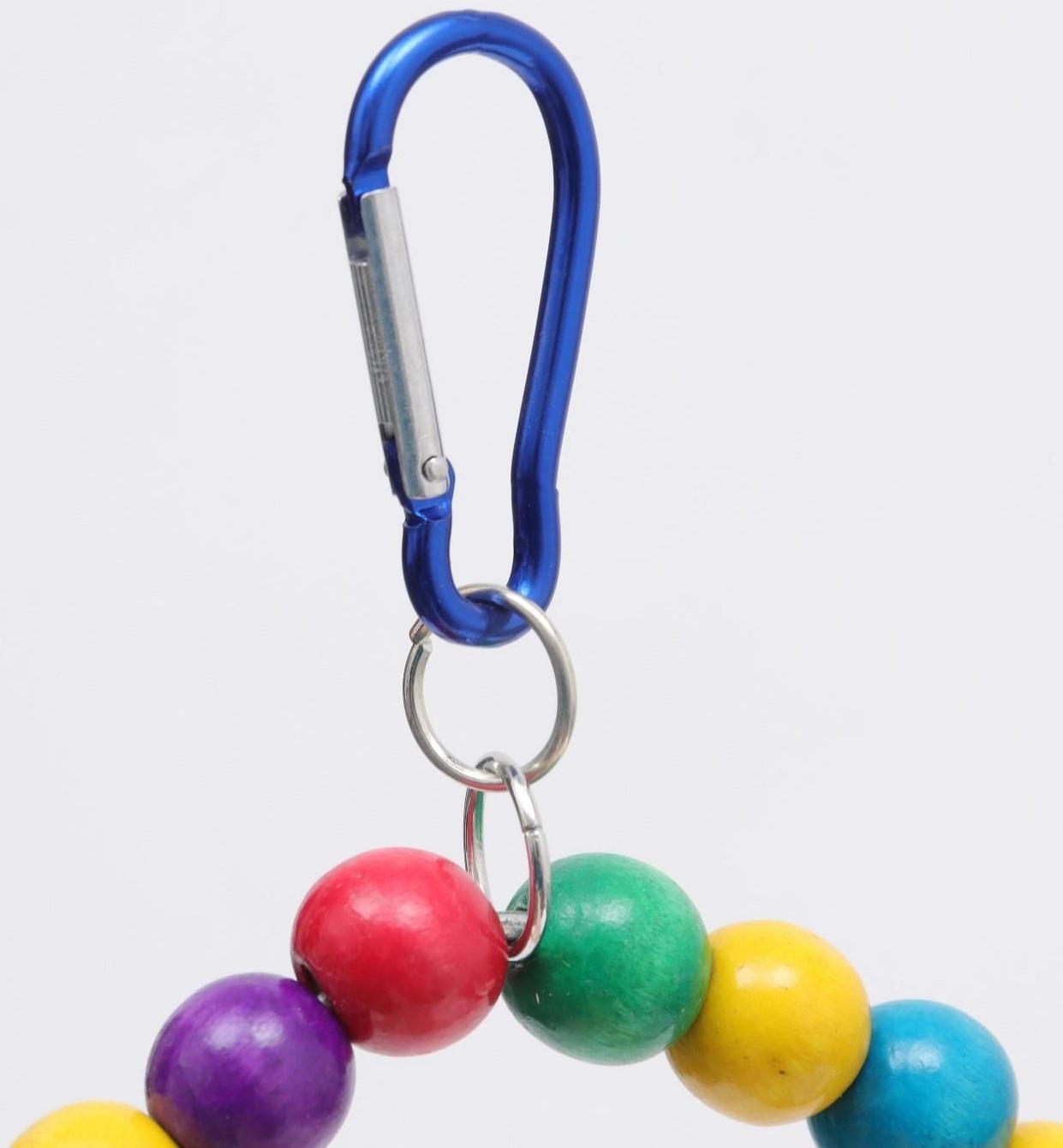 Качели для птиц с деревянной жердочкой 15 х 24 см, микс цветов