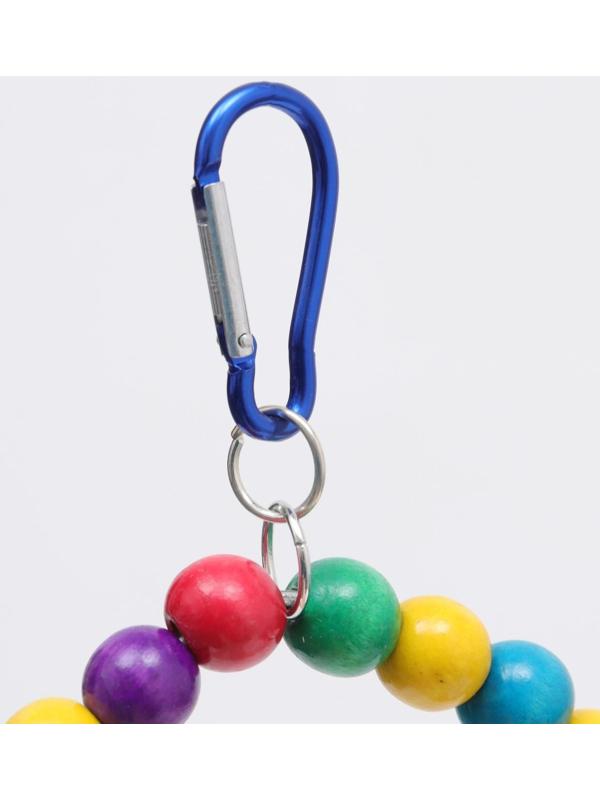 Качели для птиц с деревянной жердочкой 15 х 24 см, микс цветов