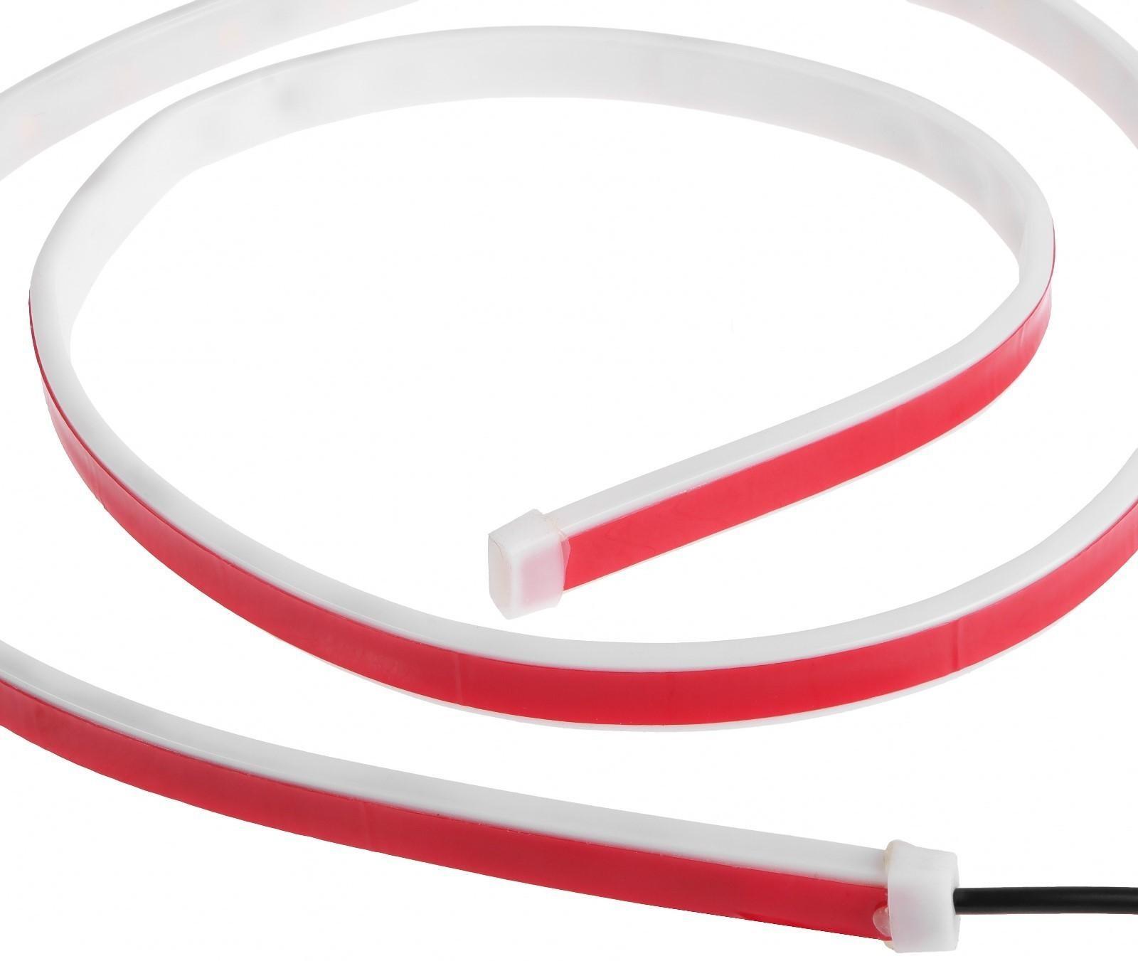 Подсветка двери, 12В, 120 см, красно-белая, самоклеящаяся, набор 2 шт