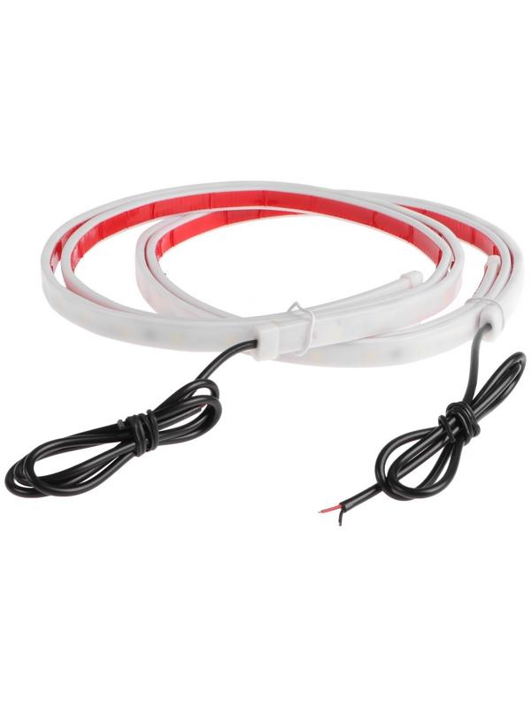 Подсветка двери, 12В, 120 см, красно-белая, самоклеящаяся, набор 2 шт