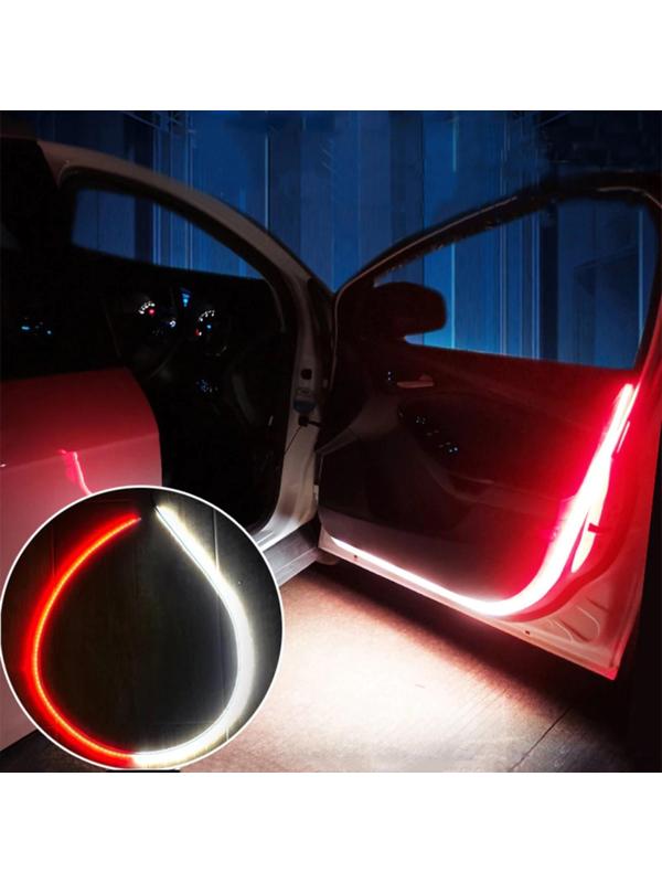 Подсветка двери, 12В, 120 см, красно-белая, самоклеящаяся, набор 2 шт