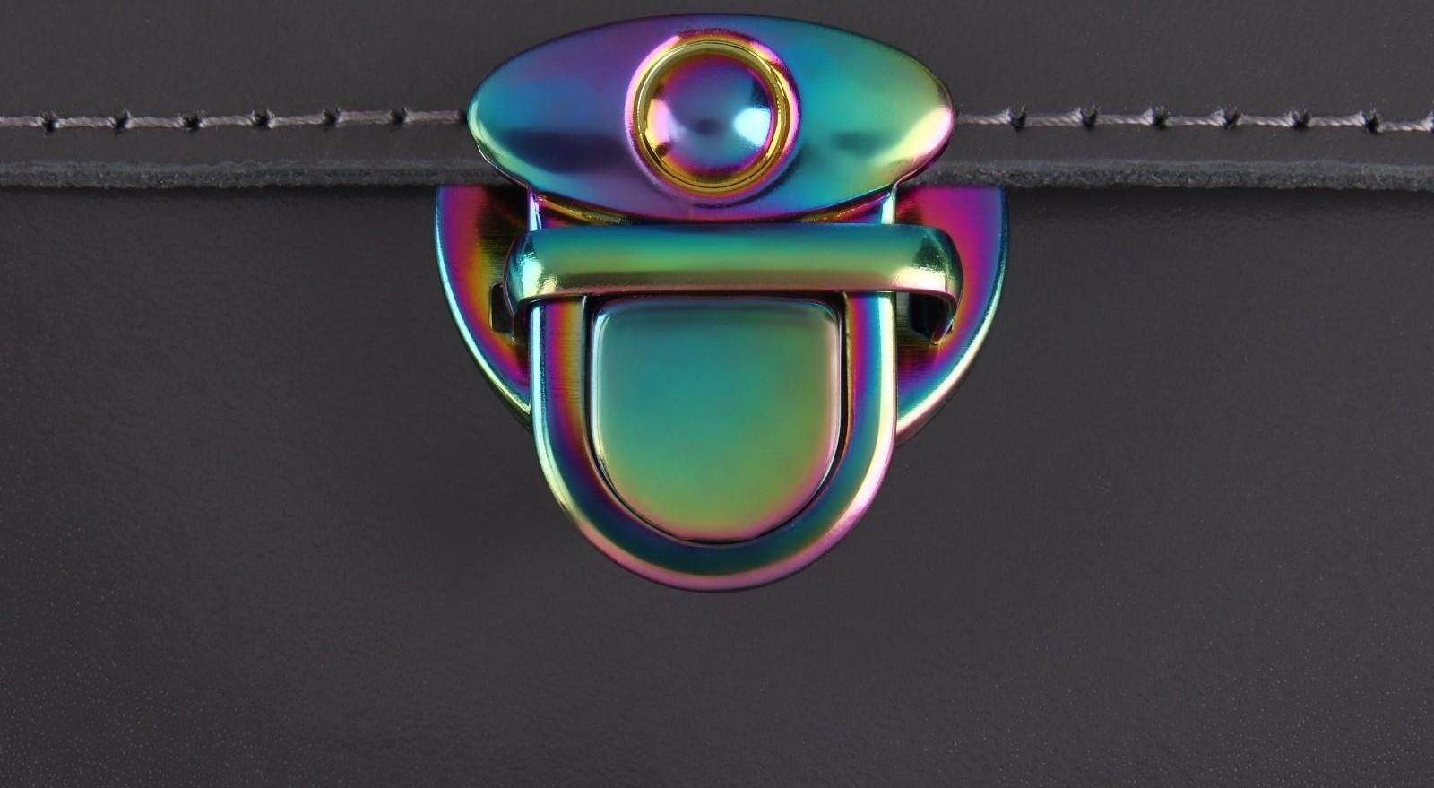 Застёжка для сумки, 3 × 3 см, цвет бензин