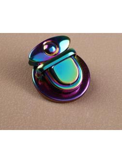 Застёжка для сумки, 3 × 3 см, цвет бензин