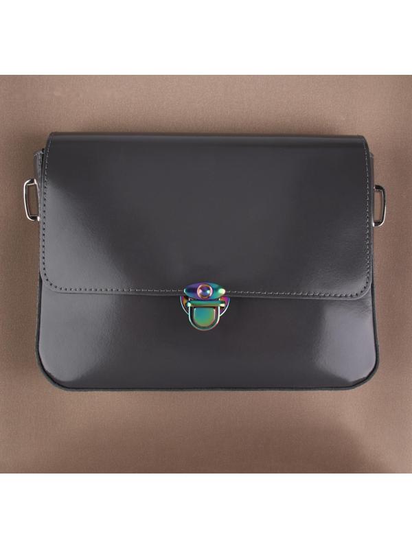 Застёжка для сумки, 3 × 3 см, цвет бензин