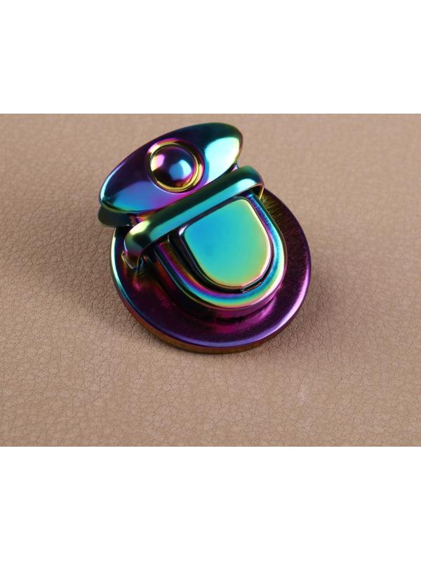 Застёжка для сумки, 3 × 3 см, цвет бензин