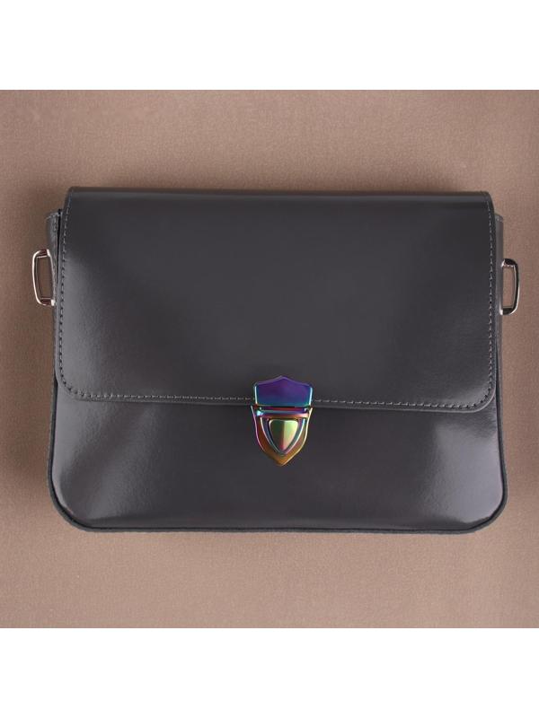 Застёжка для сумки, 3 × 4,2 см, цвет бензин