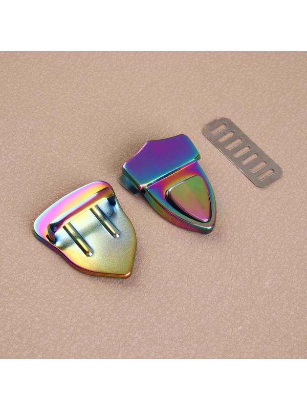 Застёжка для сумки, 3 × 4,2 см, цвет бензин