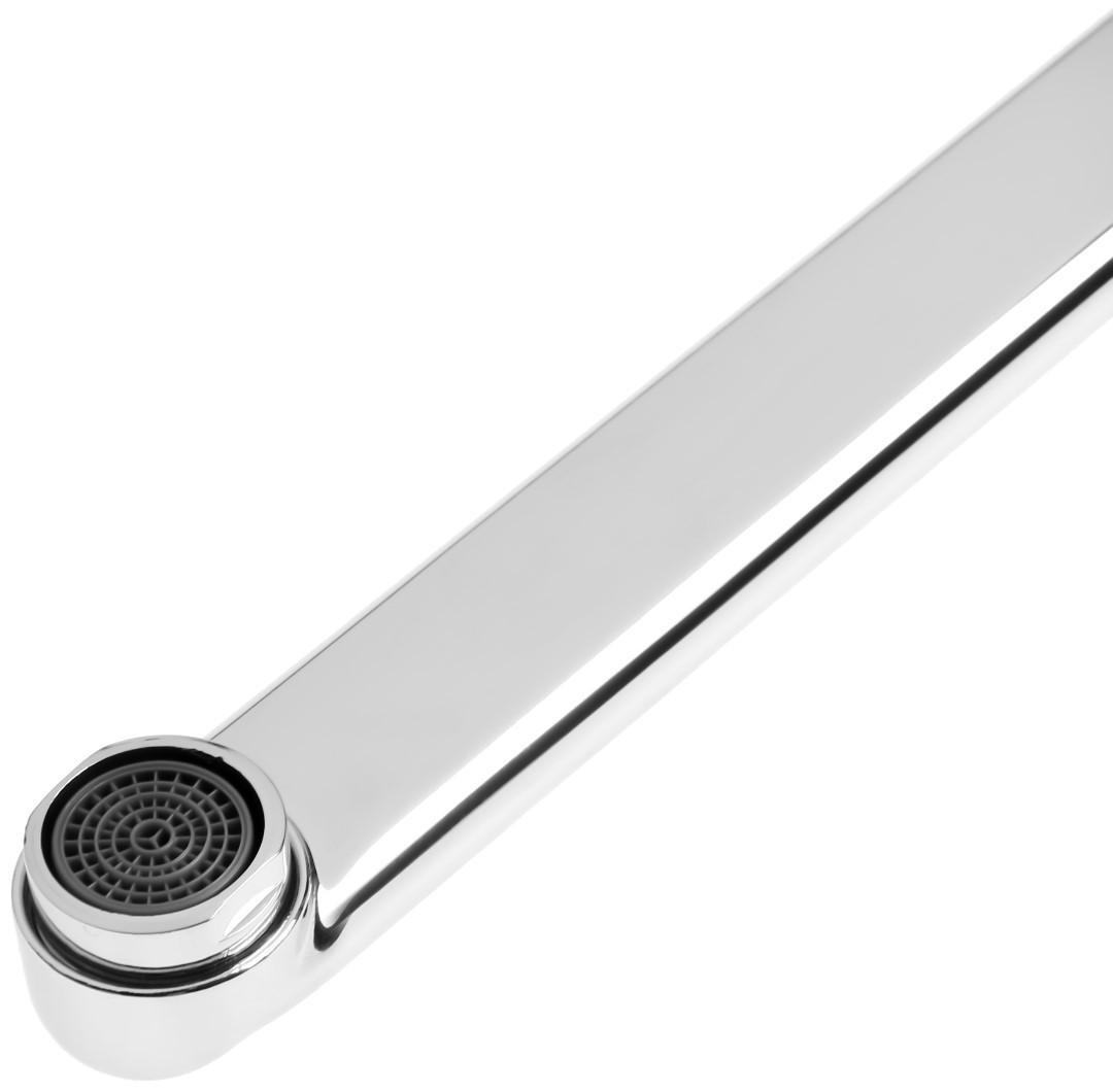 Излив для смесителя ZEIN, прямой, нержавеющая сталь, 30 см, аэратор пластик