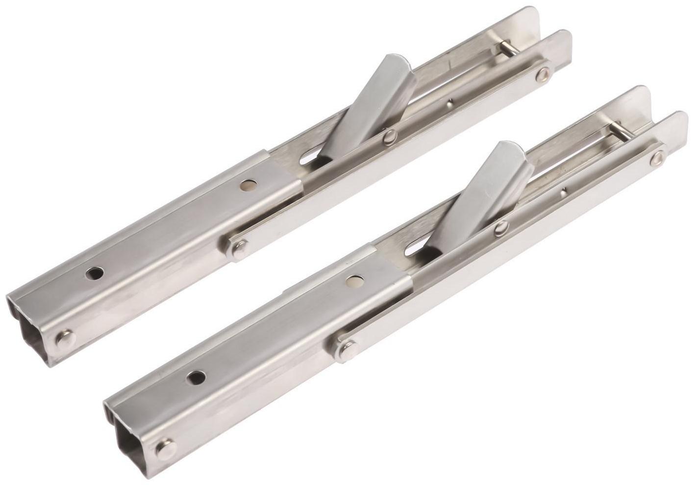 Кронштейн складной для столов и полок ТУНДРА, 2 шт., длина 250 мм, нержавеющая сталь