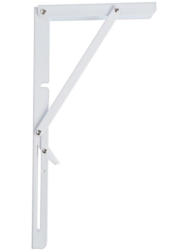 Кронштейн складной для столов и полок ТУНДРА, 2 шт., длина 350 мм, сталь, цвет белый