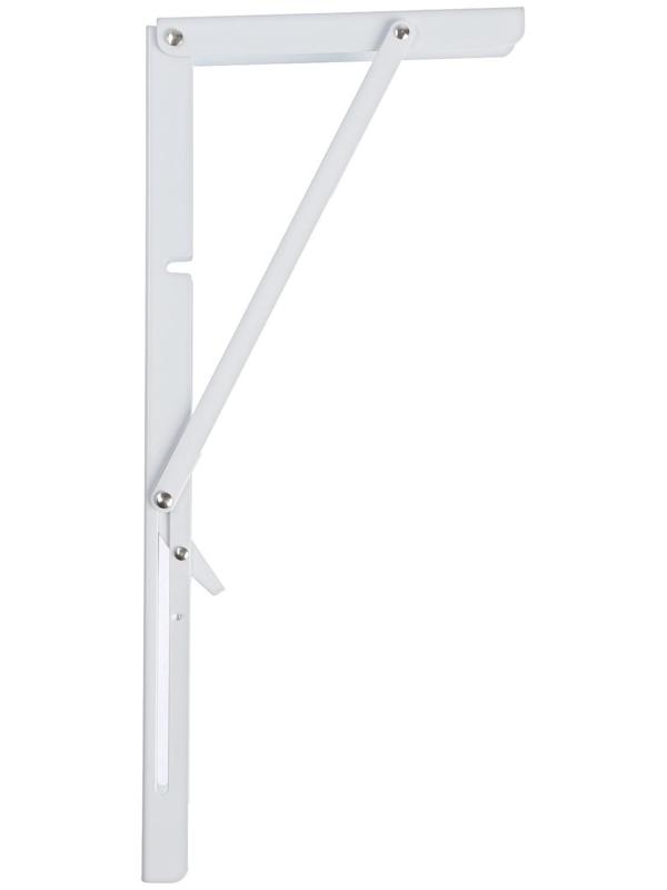 Кронштейн складной для столов и полок ТУНДРА, 2 шт., длина 400 мм, сталь, цвет белый