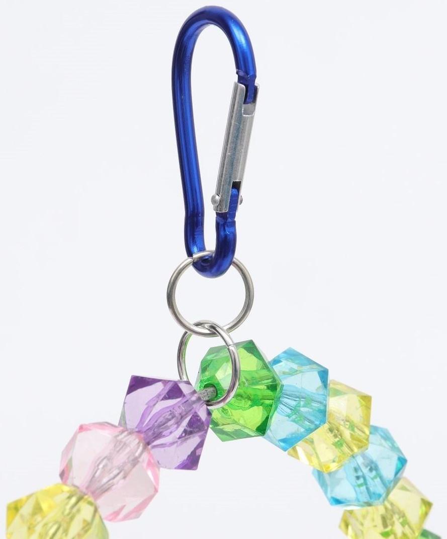 Качели для птиц с деревянной жердочкой 18 х 19 см, микс цветов