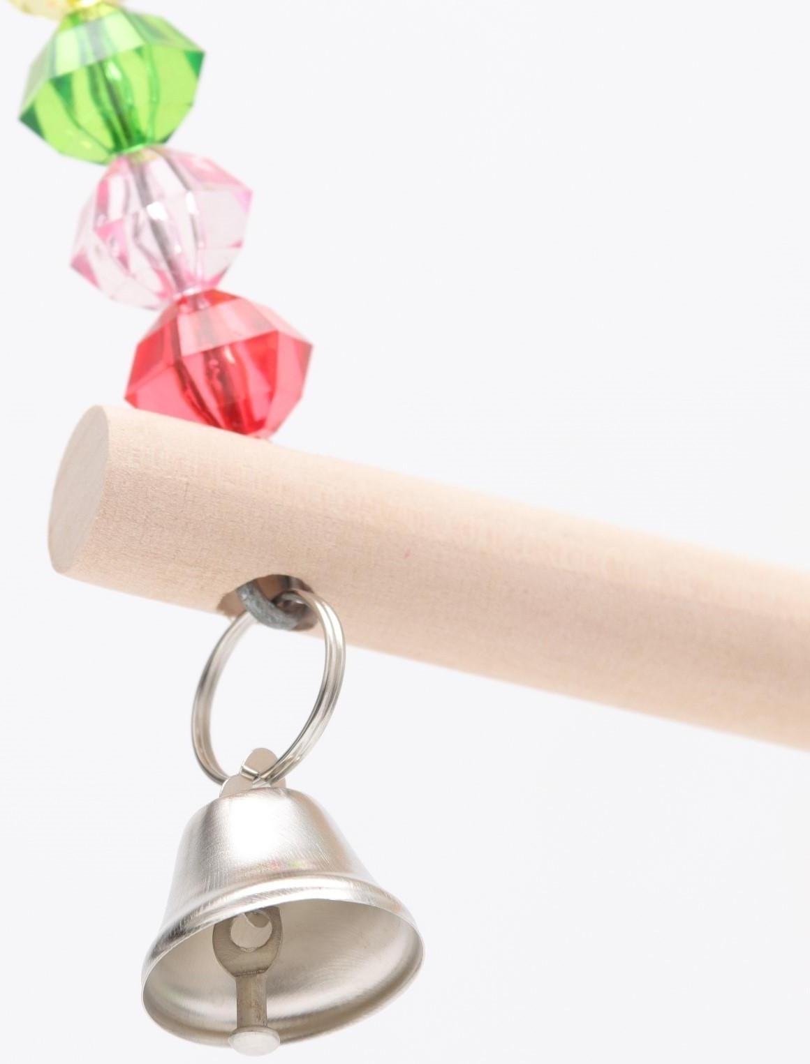 Качели для птиц с деревянной жердочкой 18 х 19 см, микс цветов