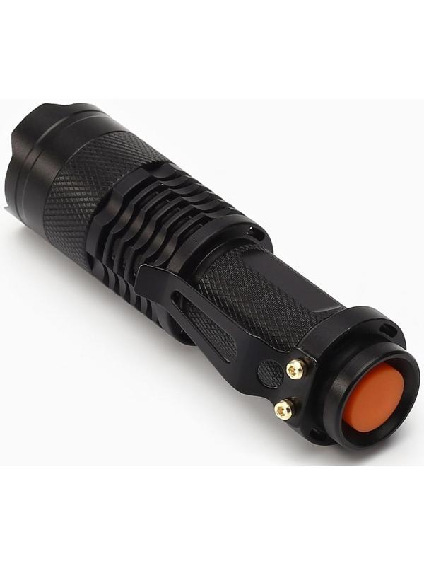 Фонарь ручной, 3 Вт, LED, zoom, дальность луча 200 м, AA, 2.5 x 9.1 см