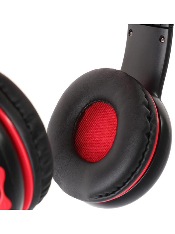 Детские наушники Perfeo KIDS, беспроводные, накладные, микрофон, BT 5.0, 300 мАч, черные