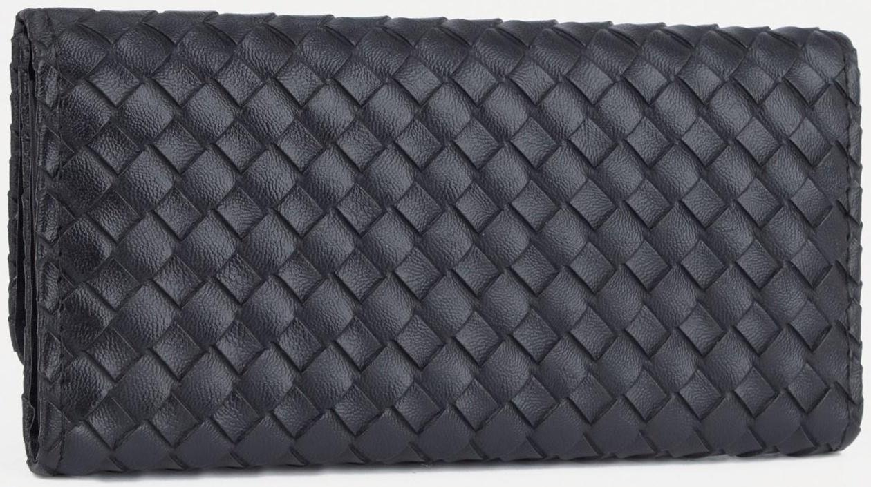 Кошелёк на кнопке, цвет чёрный