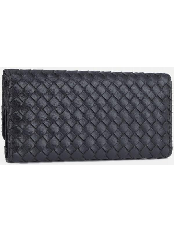 Кошелёк на кнопке, цвет чёрный