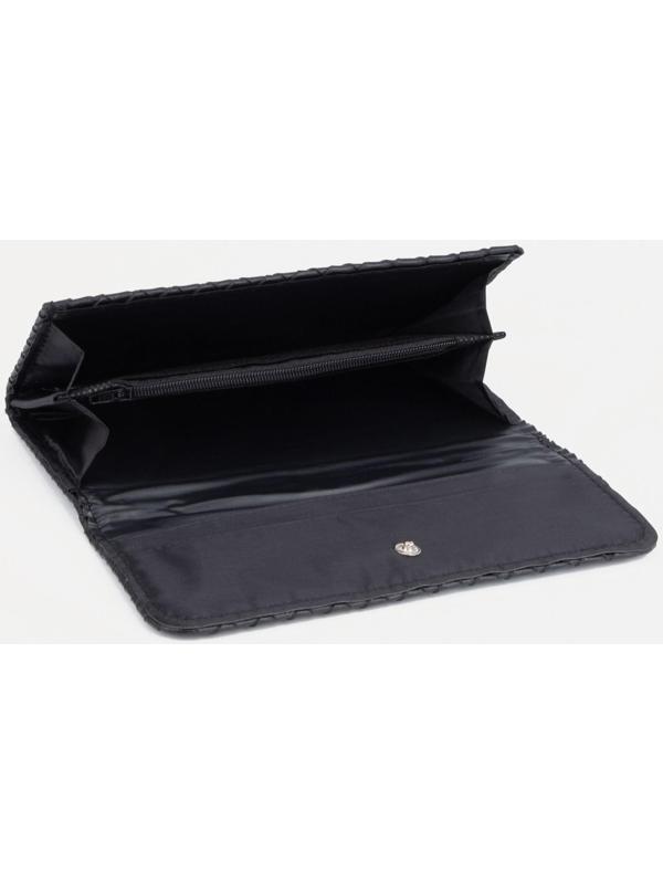 Кошелёк на кнопке, цвет чёрный