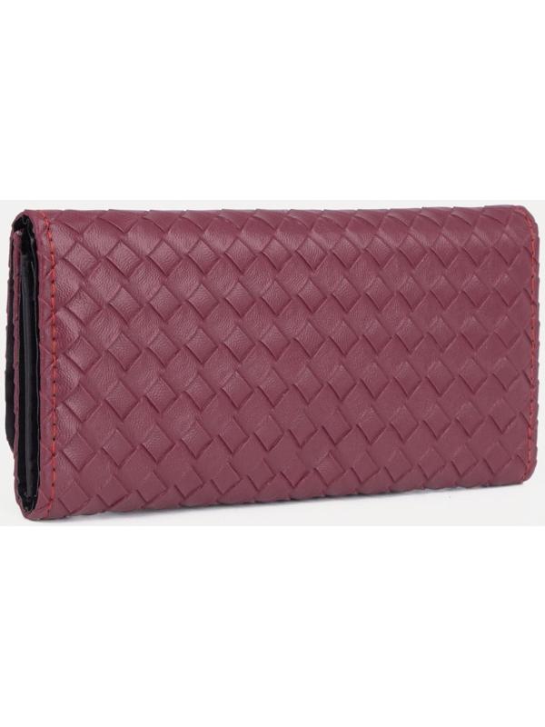 Кошелёк на кнопке, цвет бордовый