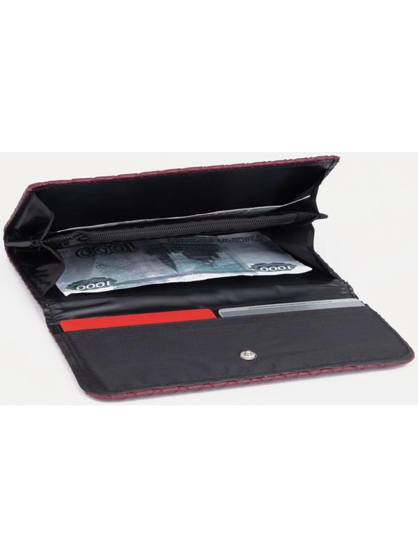 Кошелёк на кнопке, цвет бордовый