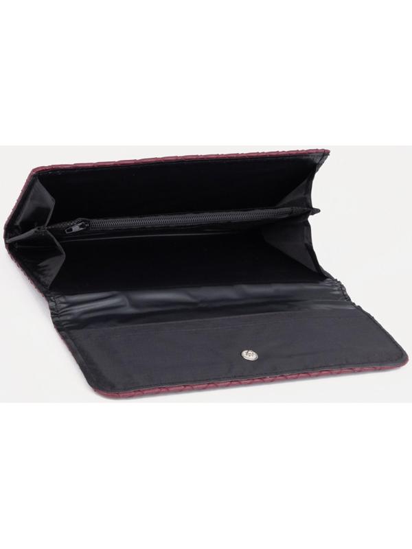 Кошелёк на кнопке, цвет бордовый