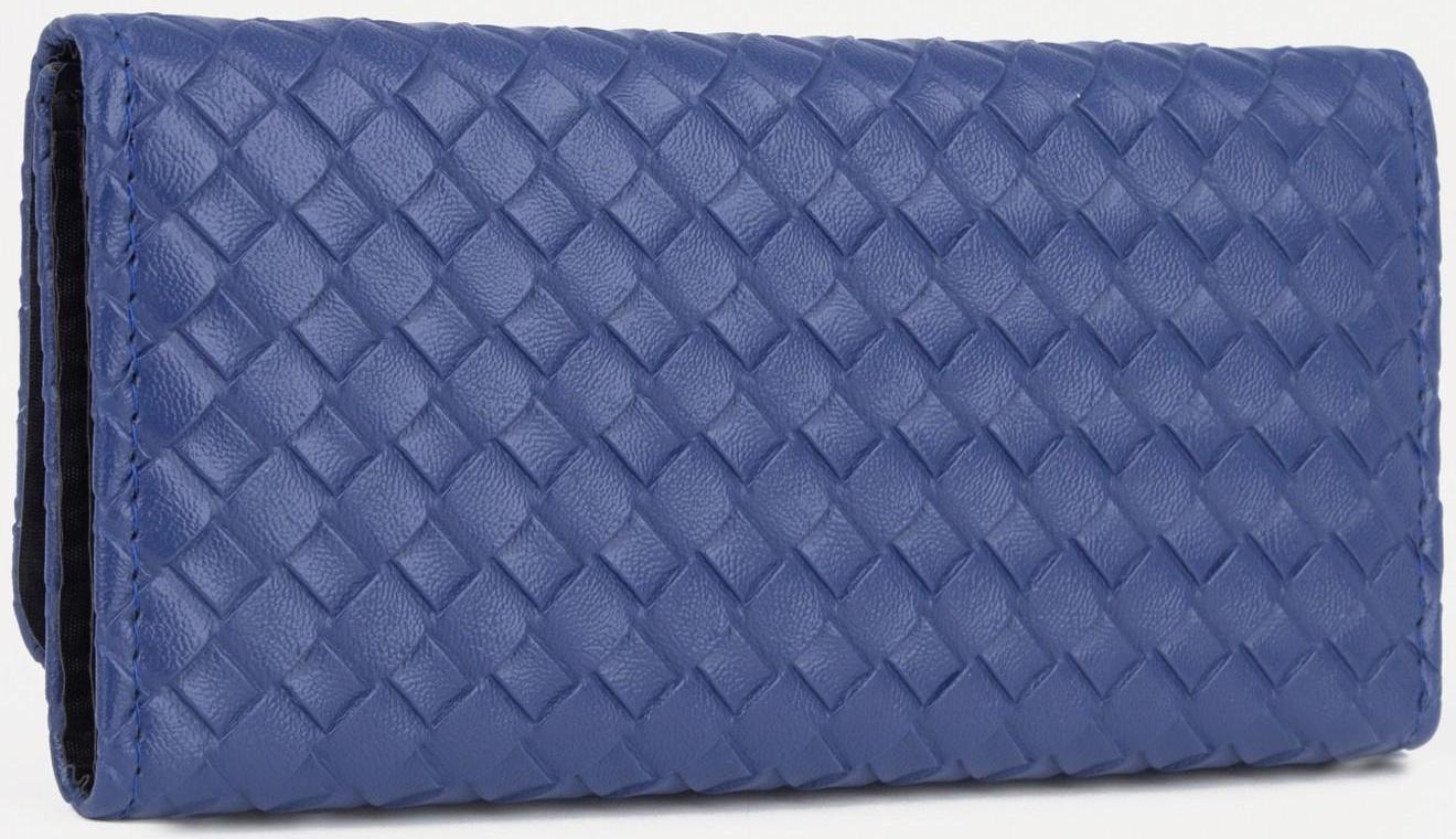 Кошелёк на кнопке, цвет синий