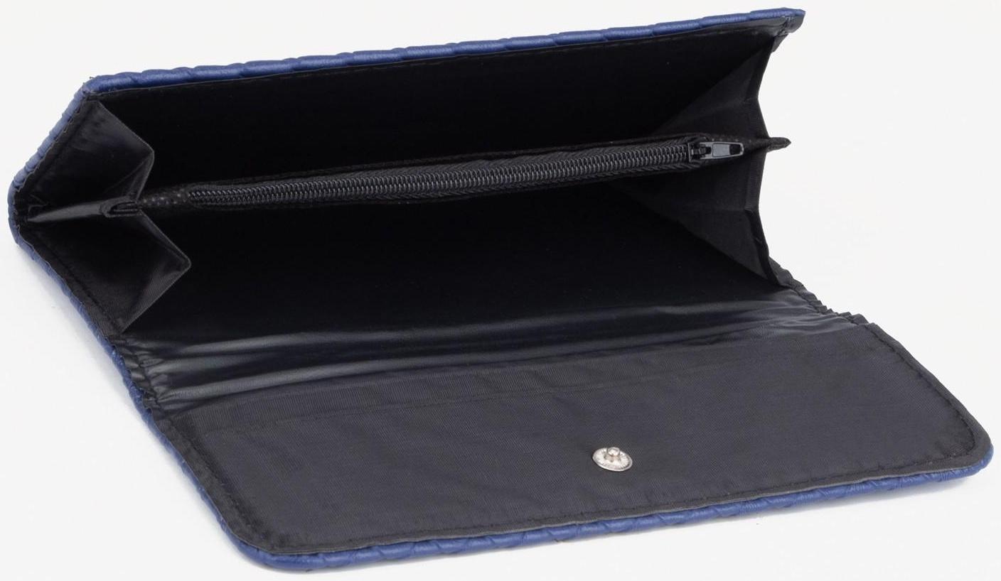 Кошелёк на кнопке, цвет синий