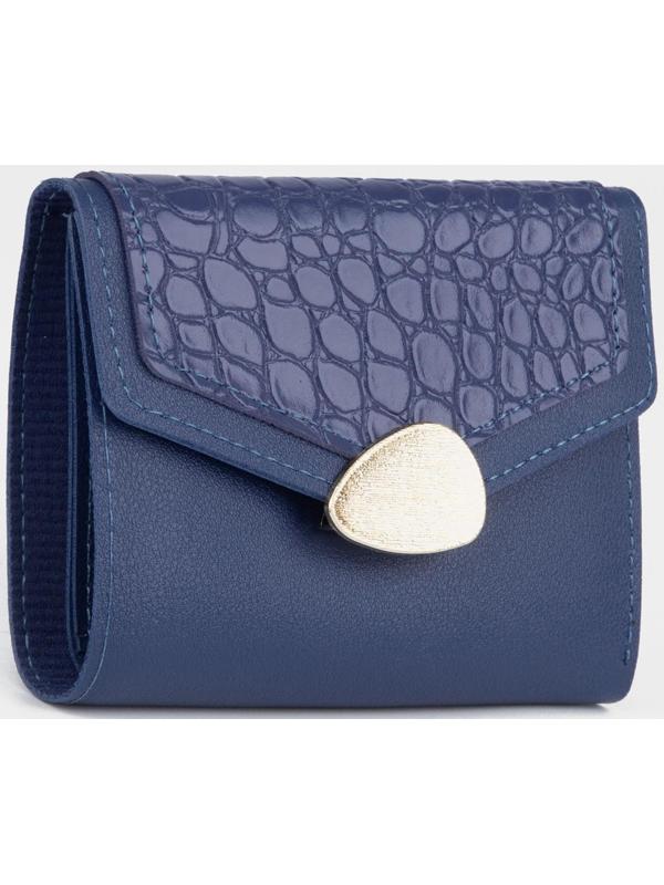 Кошелёк на кнопке, цвет синий