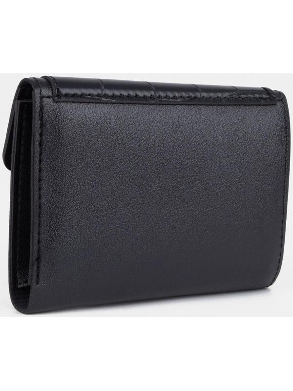 Кошелёк на кнопке, цвет чёрный