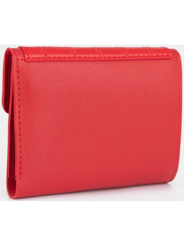 Кошелёк на кнопке, цвет красный