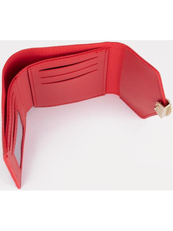 Кошелёк на кнопке, цвет красный