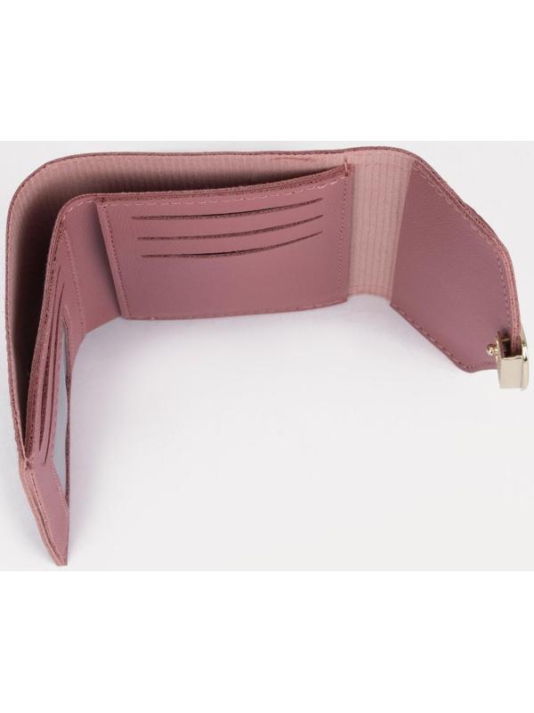 Кошелёк на кнопке, цвет пудровый