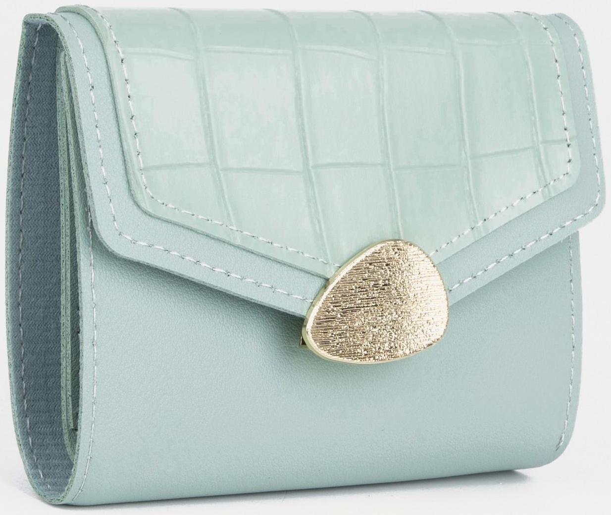 Кошелёк на кнопке, цвет мятный