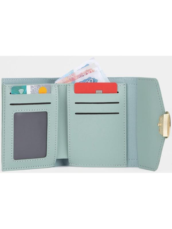 Кошелёк на кнопке, цвет мятный