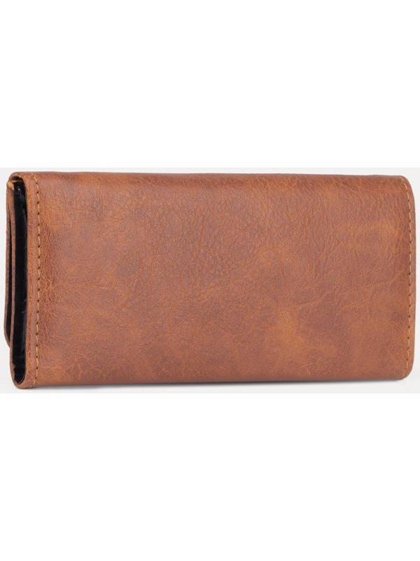 Кошелёк на кнопке, цвет коричневый