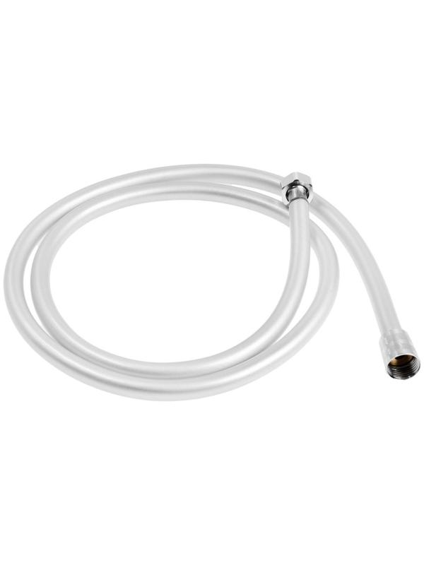 Душевой шланг ZEIN Z31PS, 150 см, гайки стальные, латунная втулка, силикон, серебристый