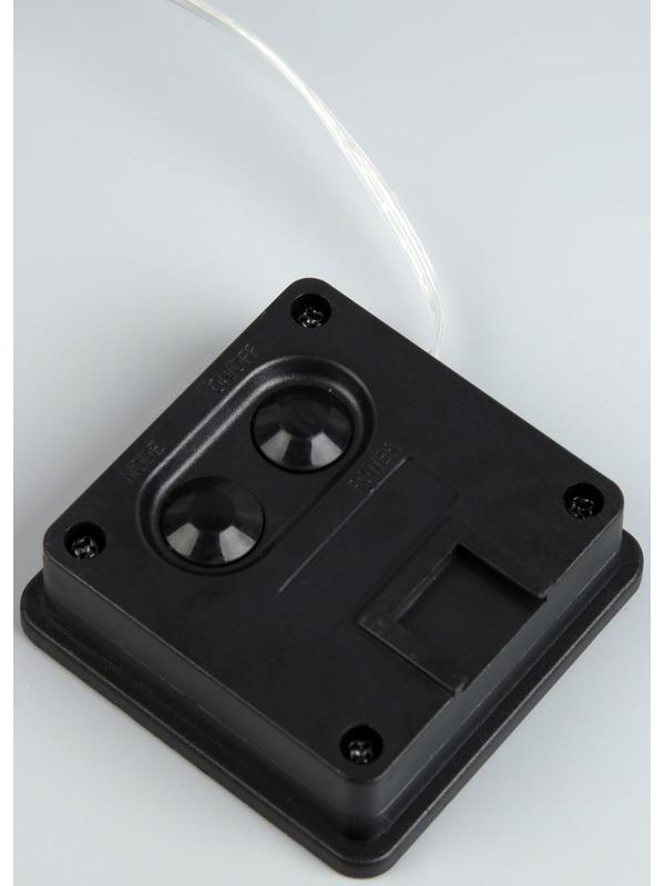 Гирлянда «Бахрома» 3 х 0.6 м, IP44, тёмная нить, 114 LED, свечение тёплое белое, 8 режимов, солнечная батарея