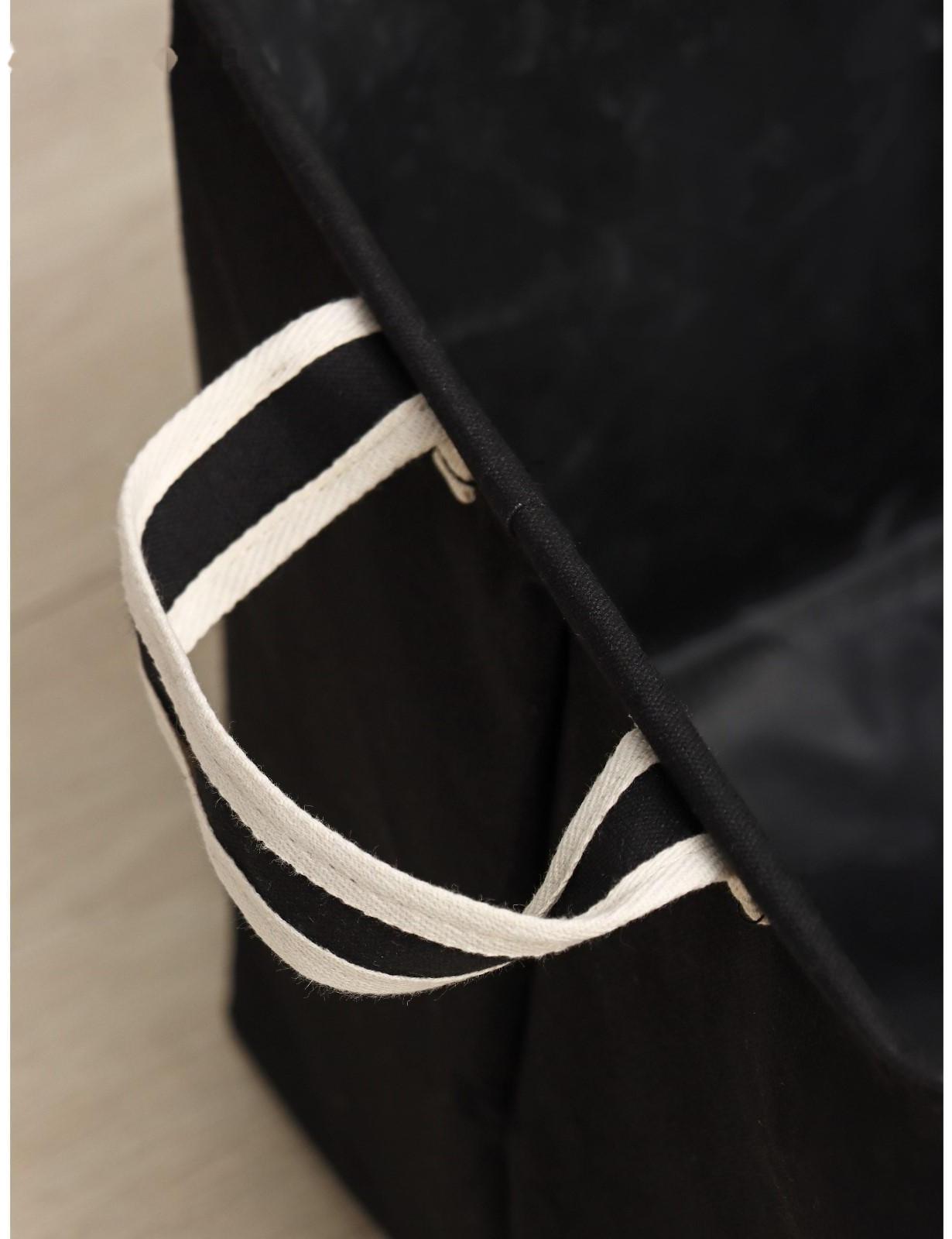 Корзина для белья квадратная Доляна Laundry, 33×33×33 см, цвет чёрный