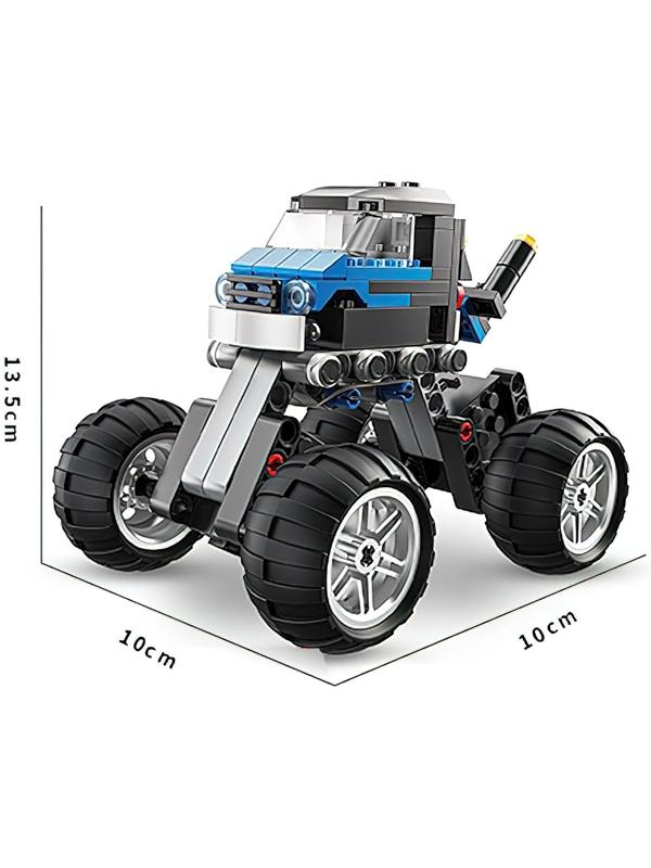 Конструктор инерционный «Внедорожник», 2 варианта сборки, 129 деталей