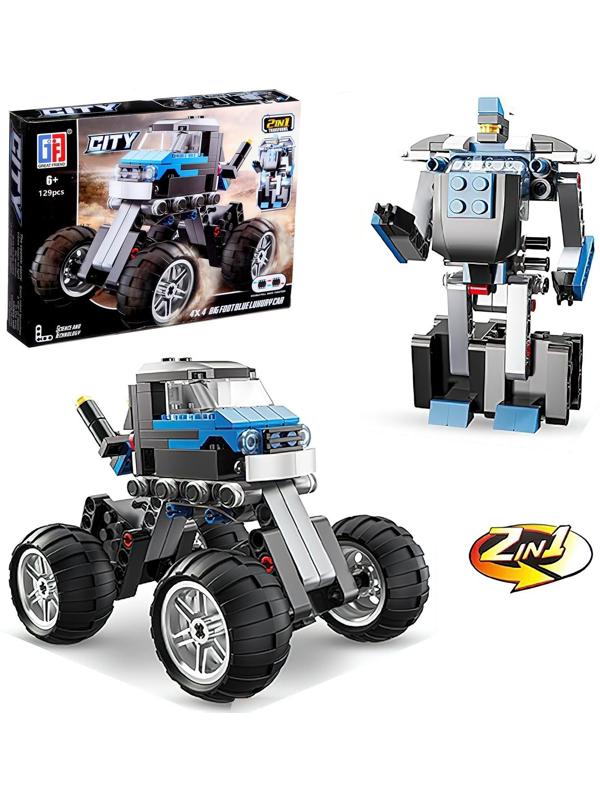 Конструктор инерционный «Внедорожник», 2 варианта сборки, 129 деталей