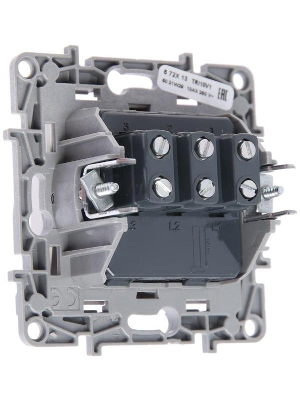 Выключатель Legrand Etika, 10 А, 3 клавиши, скрытый, белый