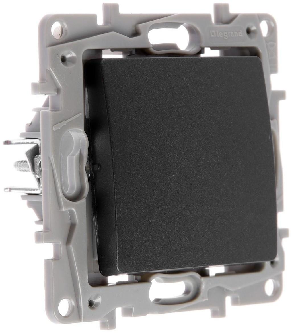 Переключатель промежуточный Legrand Etika, 1-кл, винт. клеммы, 10 AX, 250 В, Антрацит