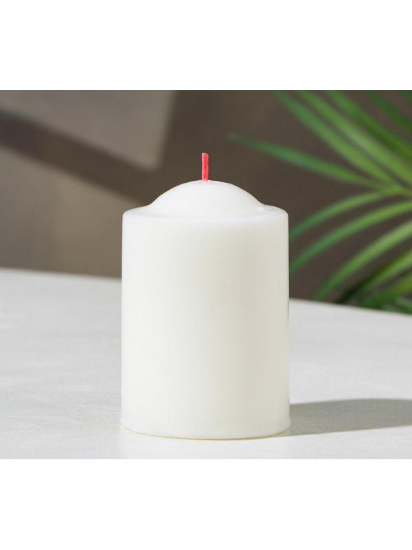 Свеча- столбик, 8х5,6 см, белая