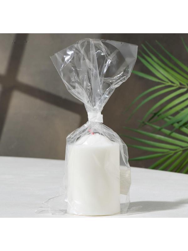 Свеча- столбик, 8х5,6 см, белая