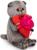 Мягкая игрушка «Басик и сердце с цветком», 30 см