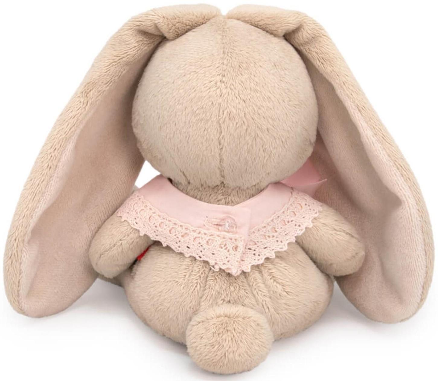 Мягкая игрушка «Зайка Ми в слюнявчике с бубенчиком», 15 см