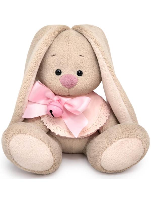 Мягкая игрушка «Зайка Ми в слюнявчике с бубенчиком», 15 см