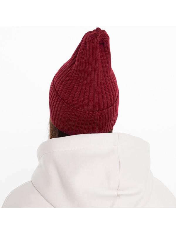 Шапка женская демисезонная, цвет бордо, размер 56-58